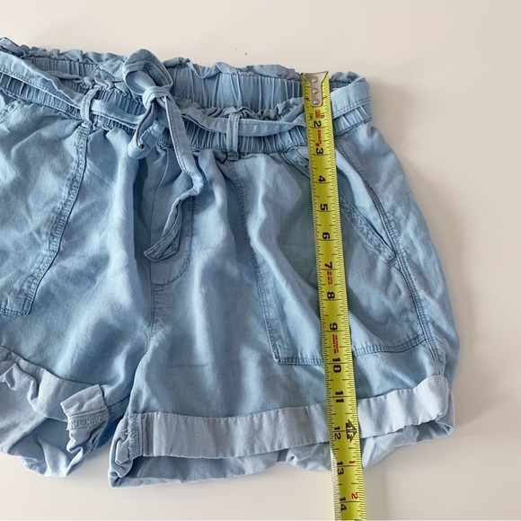 Aerie chambray paper bag style pull on shorts size medium - Picture 7 of 9